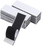 GAUENEEN 60 Sets Hook and Loop Strips with Adhesive, Nylon Strips with Adhesive for Home or Offic...