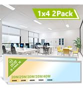 YXL 1x4 LED Flat Panel Light, Drop Ceiling Lights Fixture, Selectable Features, 20W/25W/30W/35W/4...