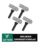 TPMS Sensor, 315MHZ Tire Pressure Monitor System 4-Pack for Buick | GMC | Chevy | Cadillac Replac...