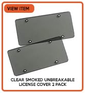 License Plate Cover Unbreakable
