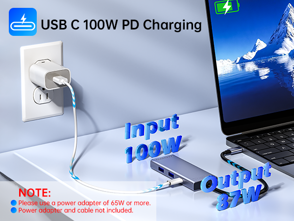 Docking Station Dual Monitor HDMI Adapter USB C Hub, Laptop Docking Station with 2 HDMI 4K 60Hz