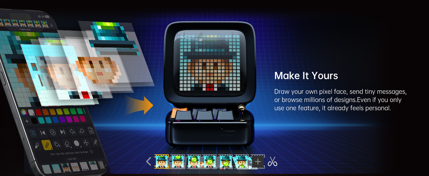 pixel face;pixel light;diy pixel art