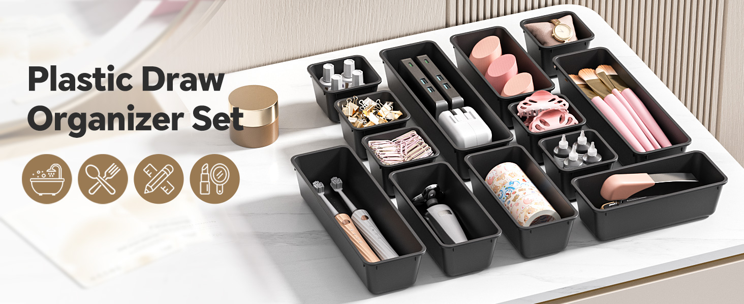 bathroom drawer organizer trays
