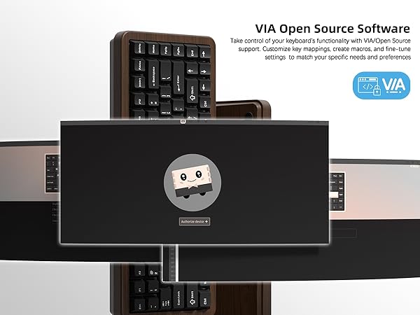 75% Mechanical Keyboard Wireless with QMK/VIA, WD75 V2 Wood Gaming Keyboard