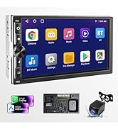 7inch Car Stereo Double Din Wireless Carplay &amp; Android Auto, 1080P AHD Backup Camera, 2G+32G DSP ...