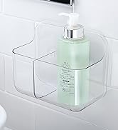 COLINCH Small Adhesive Acrylic Wall Basket - Waterproof Wall Mount Caddy for Inside Cabinet Door ...