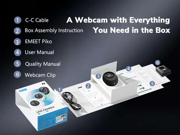EMEET Piko webcam 4K for PC