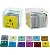 Cowenhey Quilt Block Row Markers, 1-12 Rows 144Pcs with Storage Box, Sewing Marking Tools Innovat...