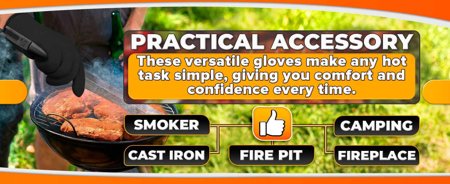 fire gloves heat gloves sublimation grill mitts for outdoor grill heat resistant gloves for work