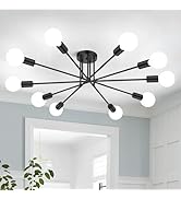 Modern Sputnik Chandelier 10-Light Industrial Ceiling Lights Fixture 31.5