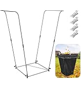 LFUTARI 1pc Metal Trash Bag Holder - Garbage Bag Holder Frame Holds 30-45 Gallon Plastic Bags-Mul...