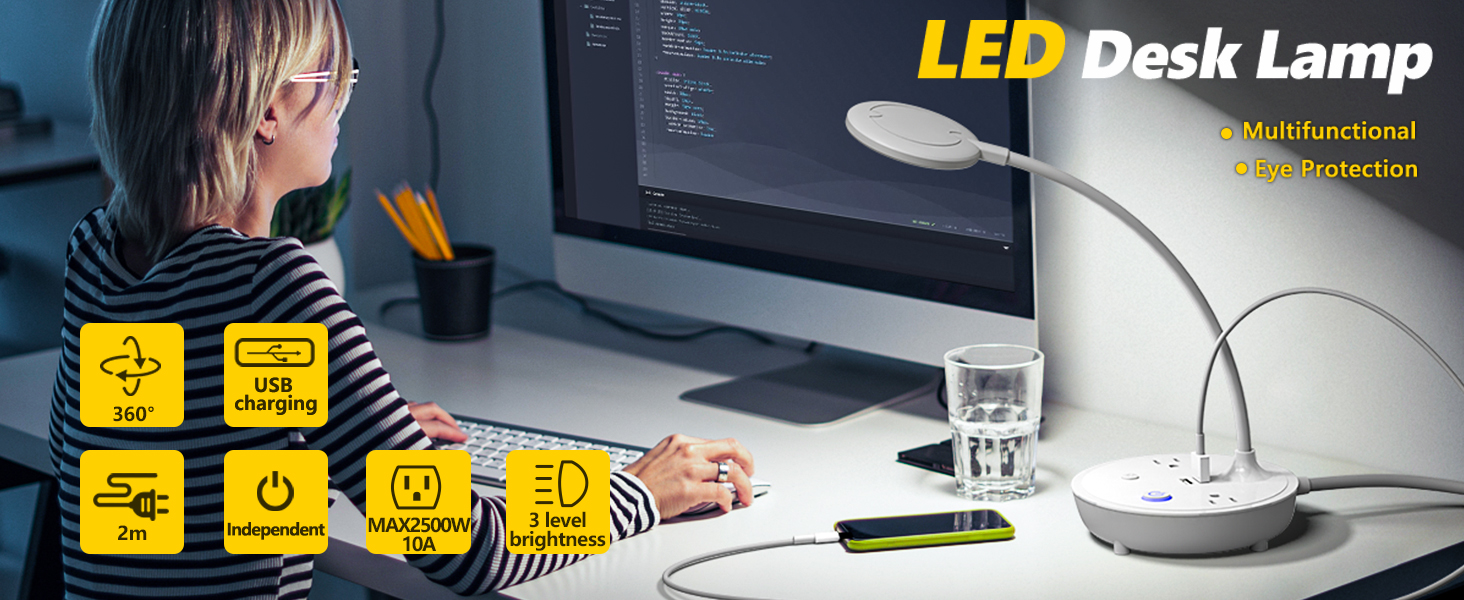 Small White Desk Lamp 01