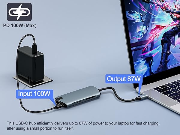 powered usb hub usb c ethernet adapter laptop accessories docking station