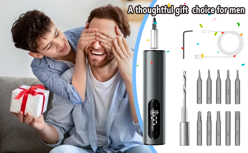Multi-functional electric screwdriver with versatile uses – a thoughtful gift choice for men