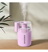 Portable Mini Humidifier, 180ml USB Cool Mist Small Humidifiers for Bedroom, Personal Desktop Hum...