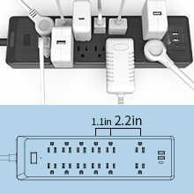 surge protector with usb long surge protector