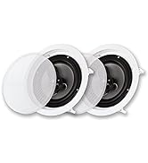 Acoustic Audio CSic83 in Ceiling 8" Speaker Pair 3 Way Home Theater Speakers