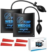 eSynic 2-Pack Air Wedge Bags-300LB/136KG Capacity Anti-Slip Air Bags for Lifting Tools with 4 Wed...
