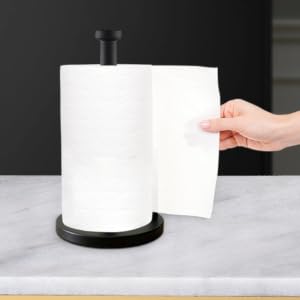 premium quality paper towel rack, space-saving paper towel organizer sturdy base paper towel holder