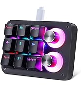 Koolertron One Handed Gaming Keyboard,9 Keys Macro Mechanical Keypads, RGB LED Backlit Portable 9...