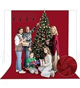 EMART Photo Red Backdrop Curtain, 6 x 9 ft Photography Red Background Fabric Cloth, Back Drops Pa...