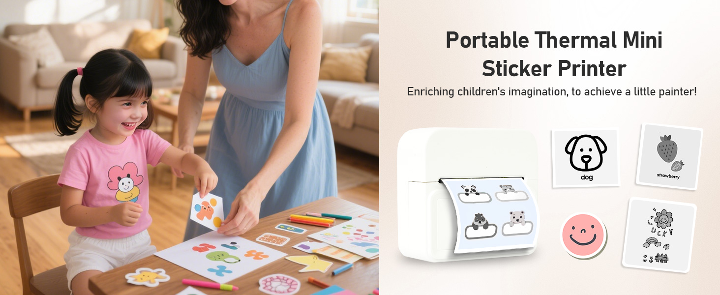 Portable Thermal Mini Sticker Printer