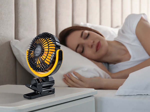 HIYJEN Car Fan 5V USB Small Clip on Sun Visor Fan for Front/Rear Seat