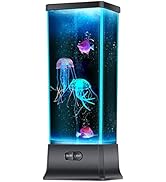 Gift for Kids Men Women Electric Jellyfish Table lamp Color Changing Fish Aquarium Mood Night Lig...