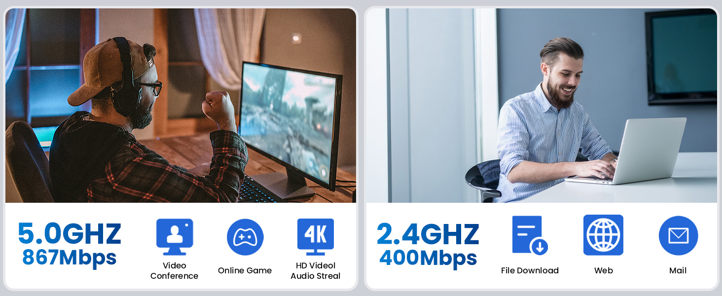 WiFi Adapter for Desktop Computer Laptop