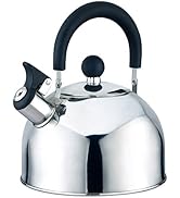 Kitchen Sense Stainless Steel Stovetop Whistling Tea Kettle with Nylon Handle, 2.5 Liter, Kitchen...