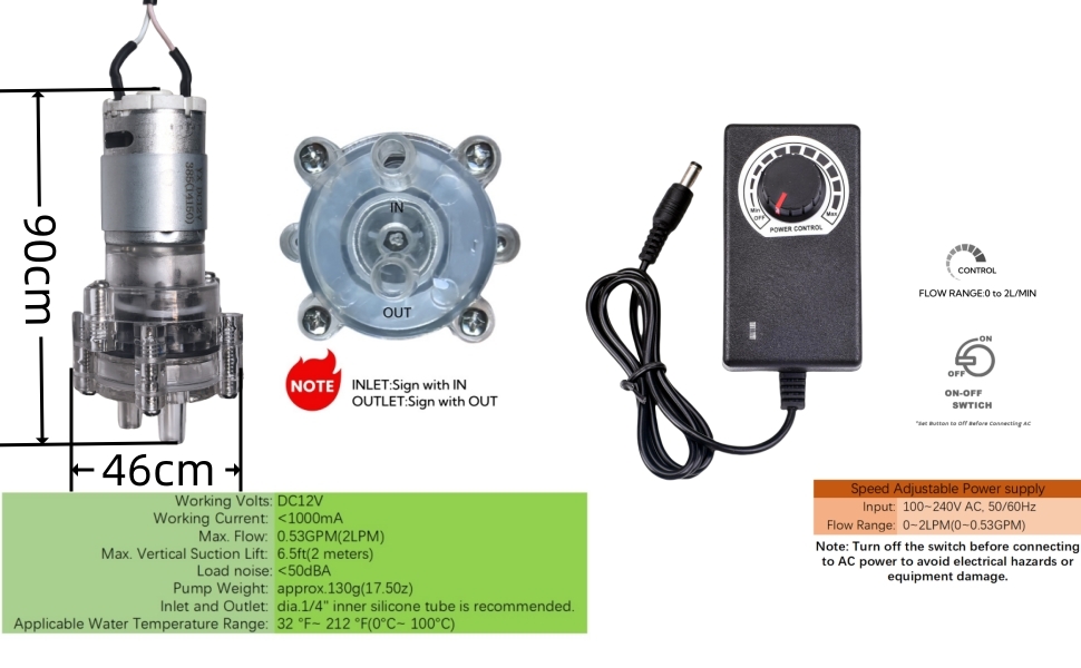 water pump, speed adjustable