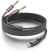 Smithok USB C to Dual 6.35mm 1/4 inch Stereo Splitter Y Cable, USB Type C to Dual 6.35mm 1/4 inch...