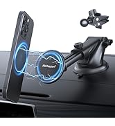PROfezzion Suction Cup &amp; Vent Clip Combo Magnetic Phone Holder Compatible with MagSafe on Car Das...