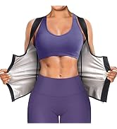 Junlan Sauna Suit for Women Waist Trainer Vest for Women Sweat Tank Top Shaper for Women with Zipper