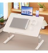Laptop Desk for Bed, Foldable X-Large Bed Laptop Table with Adjustable Height &amp; Angle, 23.6 x 15....