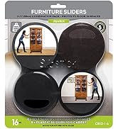 Slipstick Premium Furniture Sliders for All Floor Surfaces (16 Piece Moving Kit) Reusable 3.5” Ro...