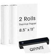 Portbale Printer Thermal Paper 8.5 x 11'' US Letter Size, Thermal Printer Paper Quick-Dry with Cl...