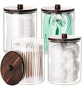 Tbestmax 4 Pack Qtip Holder Bathroom Set, 10 oz Restroom Bathroom Organizers and Storage Containe...
