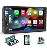 Naifay Double Din Car Stereo Support with Apple Carplay Android Auto, 7inch Touch Screen Car Radi...
