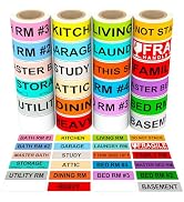 StickerTag 24 Rolls Color Coding Moving Labels, 1440 Count Home Moving Labels for Boxes Stickers ...