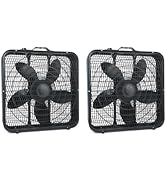 Simple Deluxe Box Fan 20 Inch, 3-Speed Cooling Fan with Aerodynamic Shaped Fan Blades, Convenient...