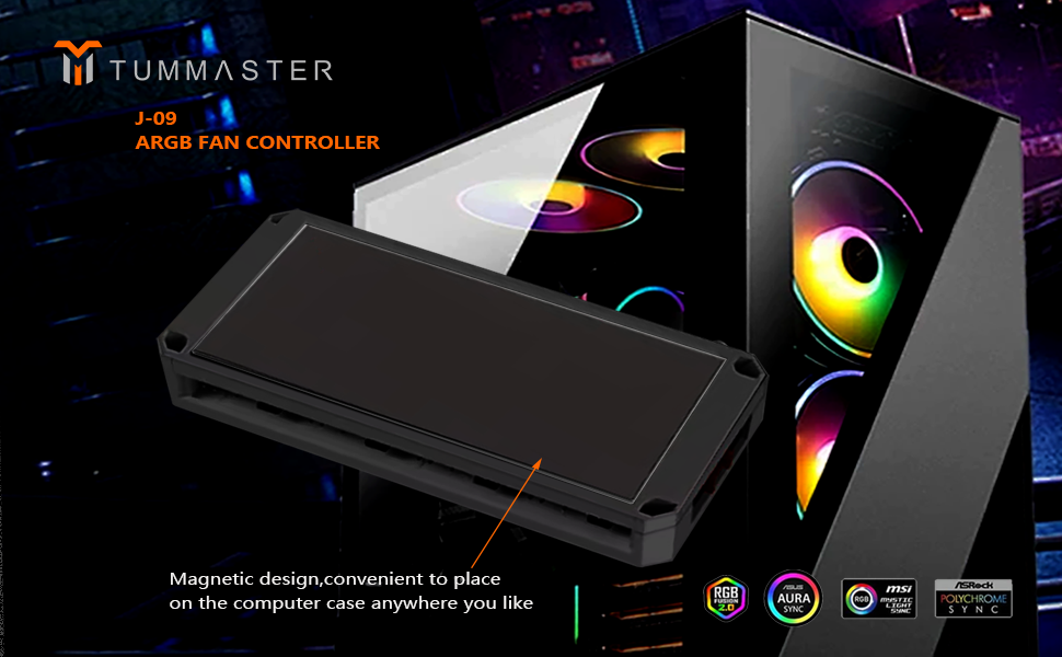 J-09(Black) ARGB Fan Controller