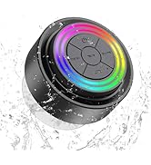 Bluetooth Shower Speaker, Professional IP67 Waterproof Speaker with Suction Cup and Mic,RGB Light...