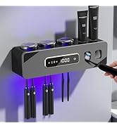 Automatic Toothpaste Dispenser,Rechargeable Toothbrush Holders for Bathrooms,3 Cups Electric Toot...