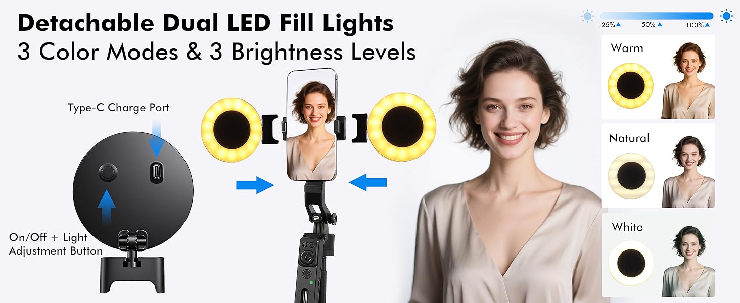 phone tripod with light