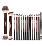 MAANGE 15 PCS Makeup Brushes Double-ended Makeup Brush Set Double Sided Angled/Round Top Brush Fo...