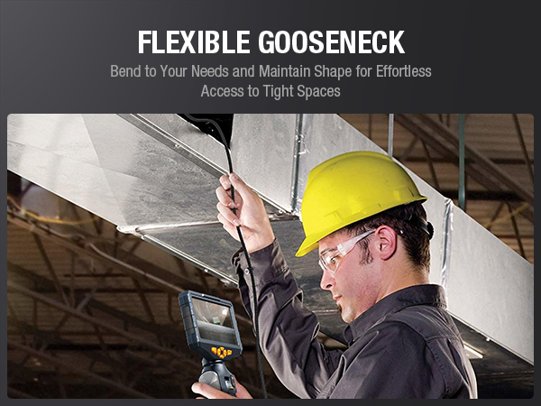 Flexible Camera Flex Snake Endoscope Borescope Inspection Camera Scope with semi rigid gooseneck