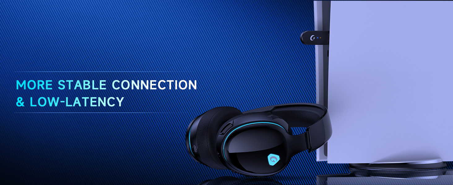 Gtheos wireless gaming headset ps5 headset gaming headphones bluetooth gaming headset