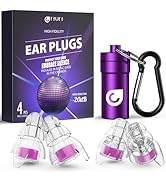 Reure High Fidelity Concert Ear Plugs, Noise Cancelling Silicone Ear Plugs 2 Pairs Great for Conc...