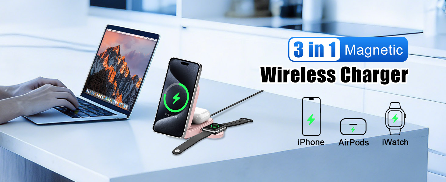 3 in 1 Wireless Charging Station